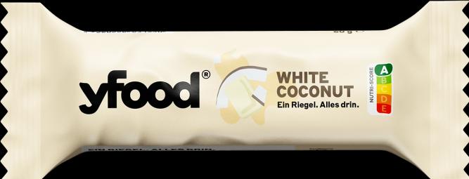 Image du produit YFood Barre Classique Noix de Coco & Chocolat Blanc (60g) (Chocolat blanc, Noix de coco, 1 pcs, 60 g)