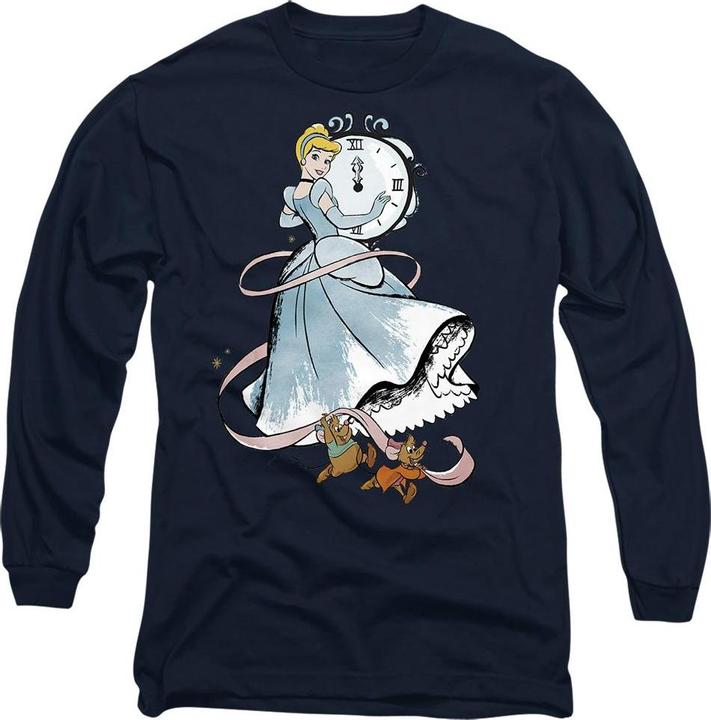 Actual product image Cinderella Unisex Adult Clock Strikes Twelve Jaq And Gus T-Shirt (XL)