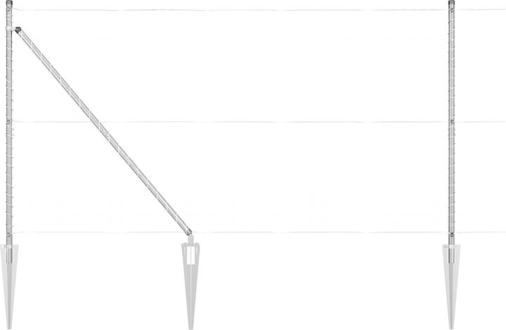 Immagine prodotto VidaXL Paletti per recinzione con punta 52 pezzi Ø32 mm 140 cm in acciaio zincato