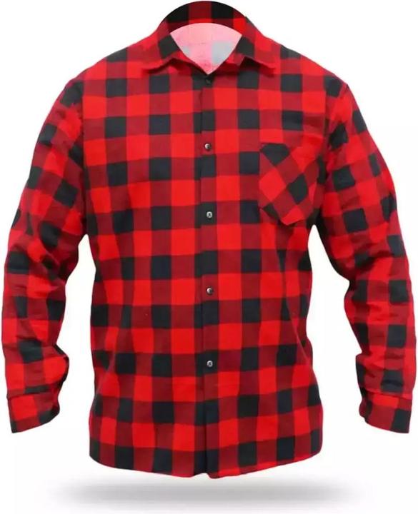 Produktbild Dedra rotes Flanellhemd, Grösse XXL, 100 % Baumwolle (BH51F1-XXL) (XXL)