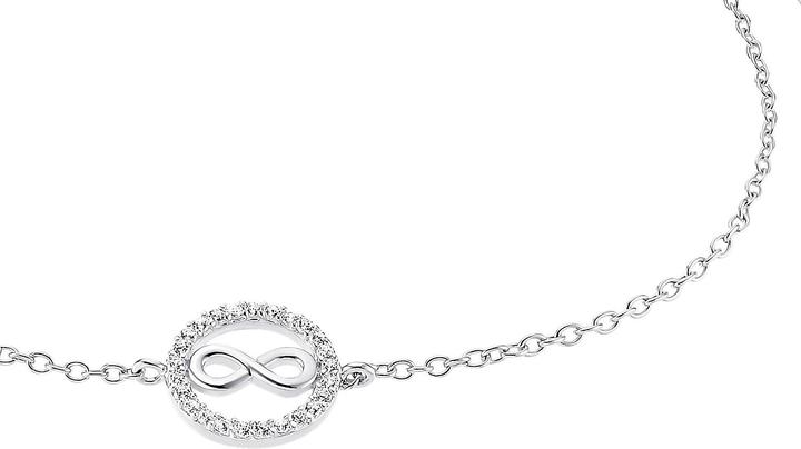 Produktbild S.Oliver Armschmuck für Damen, 925 Sterling Silber Zirkonia Infinity (20 cm, 925er Silber)