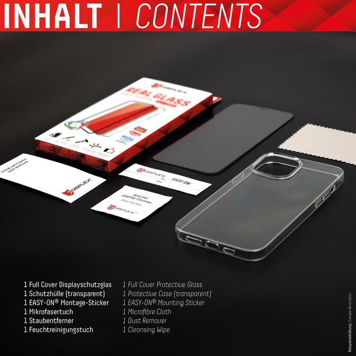 Produktbild Displex Real Glass, Full Cover Panzerglas (1 Stück)