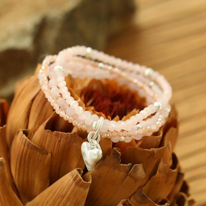 Actual product image Andreani Bracelet with genuine rose quartz (8 cm, Pink)