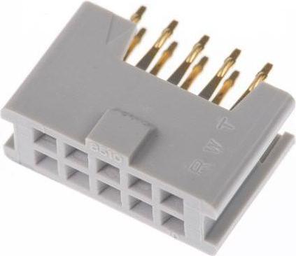 3M 8500 Series Straight Through Hole PCB Mount Socket, 10-Contact, 2-Row, 2.54mm Pitch, Solder