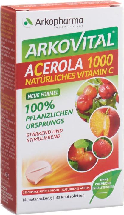 Image du produit Arkopharma Arkovital Acerola Kautabletten 1000mg (30 pièce(s), Cachets, 96 g)
