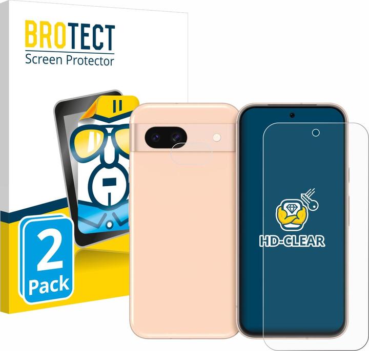 BROTECT Pellicola Trasparente (2 Pezzo/i, Google Pixel 8a)