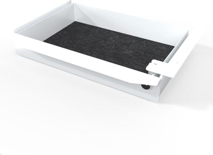 Actual product image TecLines TUS018W Pull-out undermount drawer, lockable, white