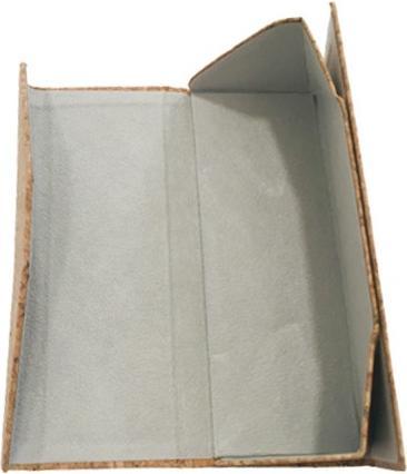 Actual product image Bekos Foldable Glasses Case in Cork and Velvet