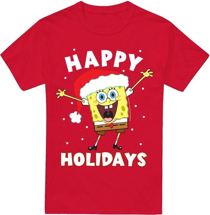 Produktbild Spongebob Squarepants Happy Holidays TShirt weihnachtliches Design (XL)