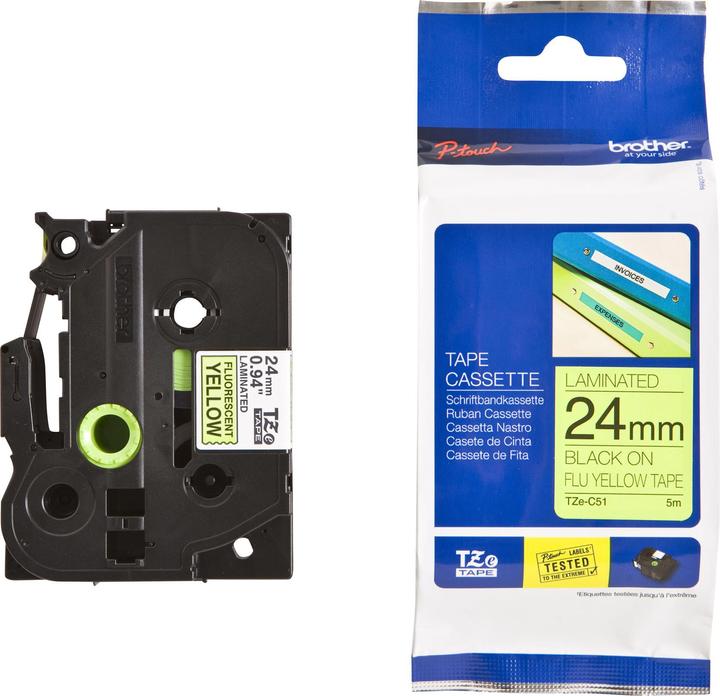 Actual product image Brother Tze-C51 (2.40 cm, Black)