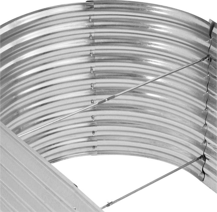 Produktbild Uniprodo Hochbeet aus Metall Balkon Kräuterbeet oval 202 x 100 x 78 cm Stahl