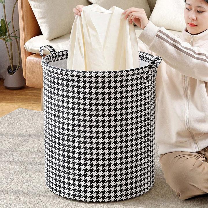 Actual product image König Design Wäschekorb mit Henkel faltbar Wäschetonne Wäschesammler Wäschesack Aufbewahrung