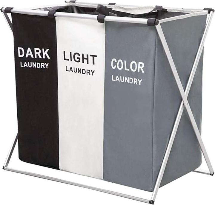 Actual product image König Design Laundry collector Compartments Laundry box Laundry chest Laundry separator Laundry sorter Laundry