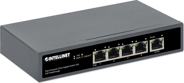 Image du produit Intellinet Commutateur Gigabit 5 ports alimenté par PoE avec PoE pass-through (5 Ports)