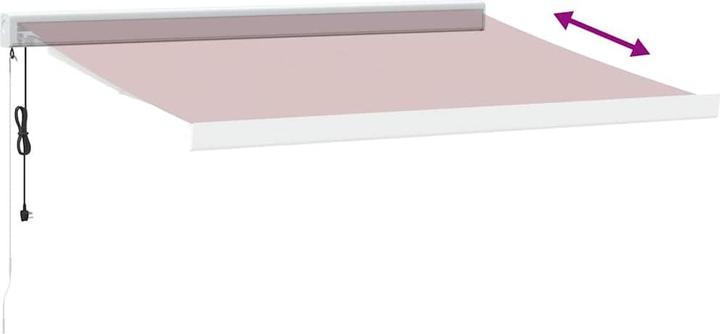 Actual product image VidaXL Markise Gelenkarmmarkise Sonnenmarkise Automatisch Burgunderrot 350x250cm (3.50 m)