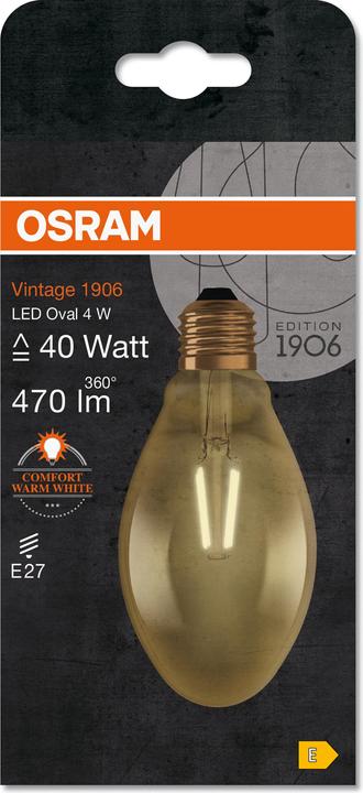 Image du produit Osram Ampoule LED Vintage (E27, 4.50 W, 420 lm, 4 x, E)