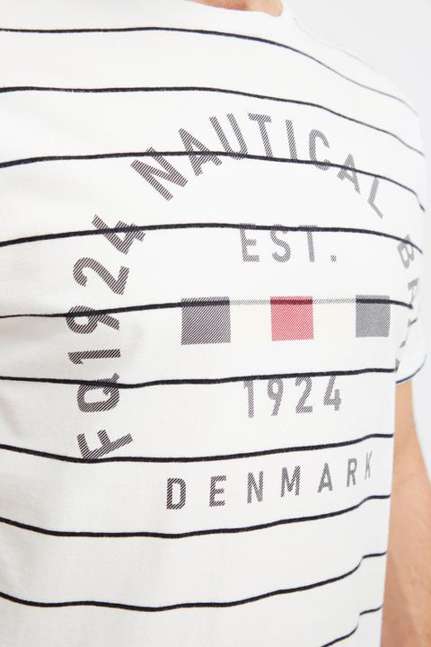 Immagine prodotto FQ1924 FQTom SS t-shirt a righe con stampa logo 21900644 (L)
