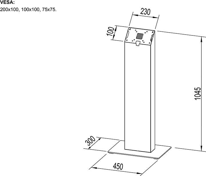 Productafbeelding DSS Binnenkiosk 15-32", metaal, zwart/5179