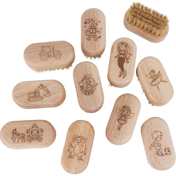 Image du produit Bürstenhaus Redecker Brosse à ongles pour enfants avec motif 20 pièces dans un présentoir en métal