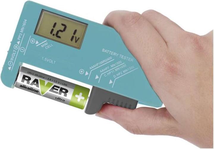 Produktbild Emos Batterieprüfgerät AA, AAA, C, D, 9V, Knopfzellen