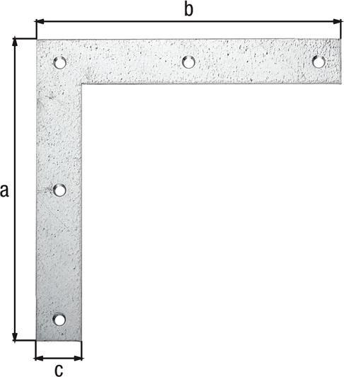 Actual product image Alberts Square corner bracket 200 x 200 x 30 mm, sendzimir galvanised, 1 piece (Corner angles, 1 pcs.)