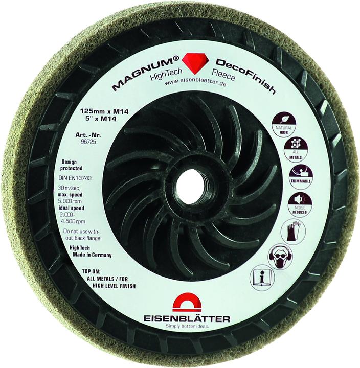 Actual product image Eisenblätter MAGNUM DecoFinish grinding wheel 125 mm x M14 thread