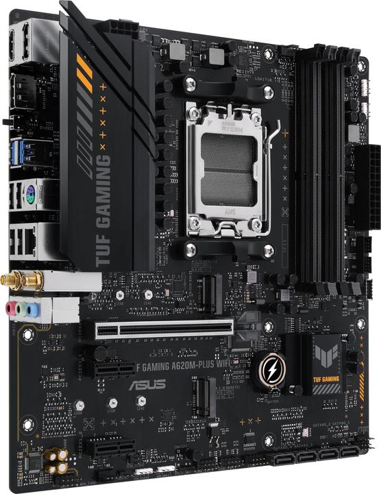 Produktbild ASUS TUF GAMING A620M-PLUS WIFI (AM5, AMD A620, mATX)