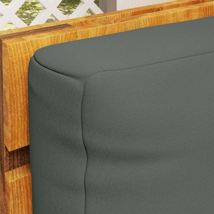 Actual product image Swisshandel24 Palettenkissen 2er Set Palettenpolster mit Rückenlehne 120x80x20 cm Dunkelgrau (120 x 80 x 20 cm)