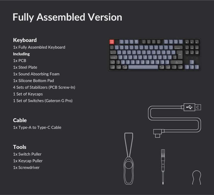 Image du produit Keychron K8 Pro (CH, Filaire, Sans fil)