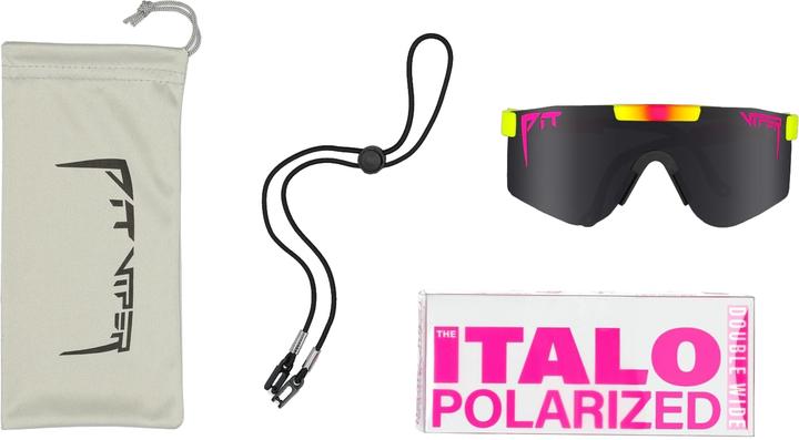 Productafbeelding Pit Viper The Originals De Italo Double Wide Gepolariseerd (Geel, Roze, Gepolariseerd Rook)