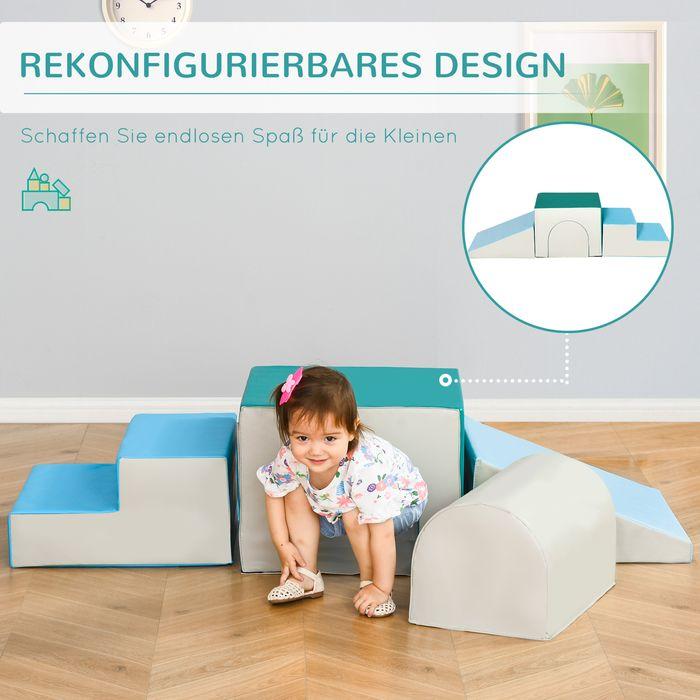 Image du produit Swisshandel24 Jeu de 4 blocs de construction en mousse facile à nettoyer remplissage mou blocs de mousse pour 1-