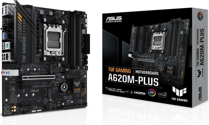 Actual product image ASUS TUF GAMING A620M-PLUS (AM5, AMD A620, mATX)