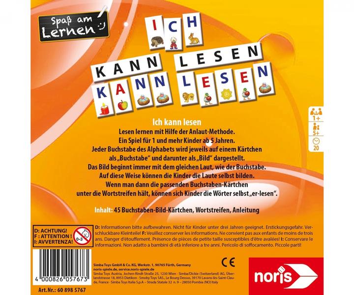 Produktbild Noris Ich kann lesen (Deutsch, Englisch, Italienisch, Französisch)