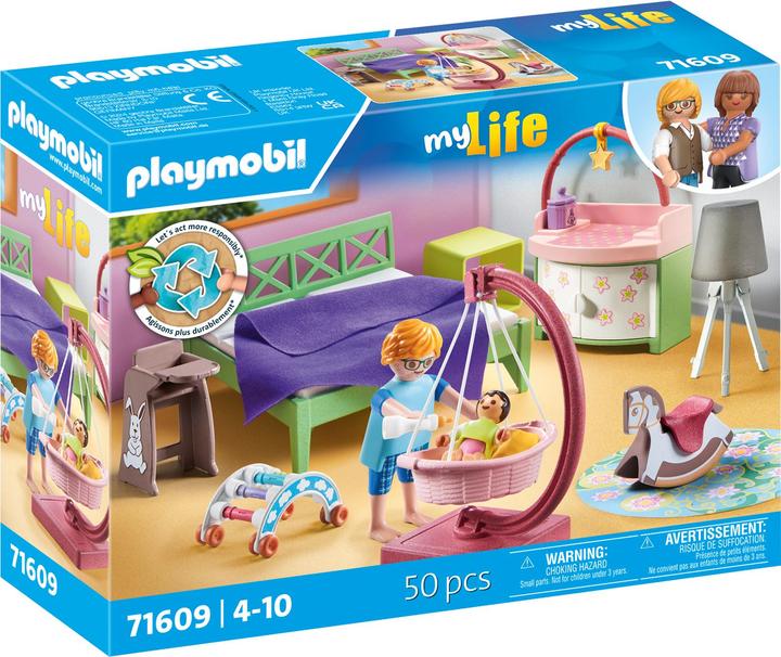 Playmobil Chambre à coucher avec coin de jeu pour bébé (71609, Playmobil Ma vie)