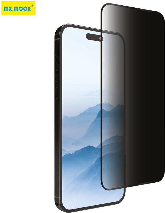 Produktbild Mx. Moox CORNING iPhone 14 Pro - Tempered Glass / Panzerglas - Privacy (1 Stück, Apple iPhone 14 Pro)