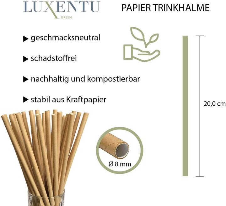 Produktbild Luxentu Papier-Trinkhalme Jumbo (100 x)