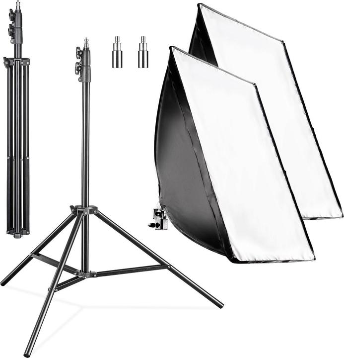 Immagine prodotto Wiltec 2x Softbox mit 2x Lampenstativ LED Studioleuchte Fotostudio (Soft box)