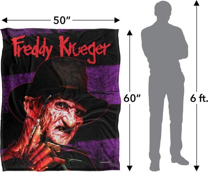 Actual product image Dick Smith Headshot Freddy Krueger Blanket (152 x 127 cm)