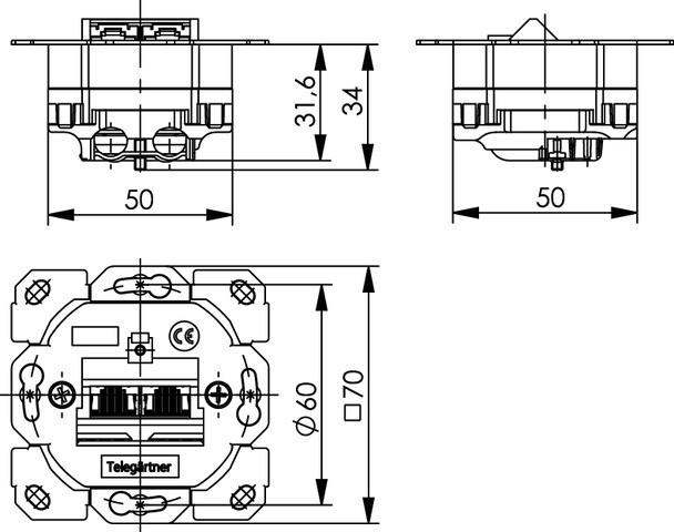 Produktbild Telegärtner AMJ45 8/8 UP/0