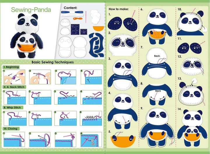 Actual product image Avenir Panda sewing kit