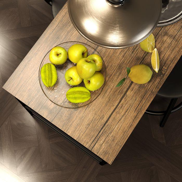 Immagine prodotto Swisshandel24 Bartisch mit Barhocker Set, 3-tlg. Bartisch-Set mit Küchentisch, 2 Barstühlen