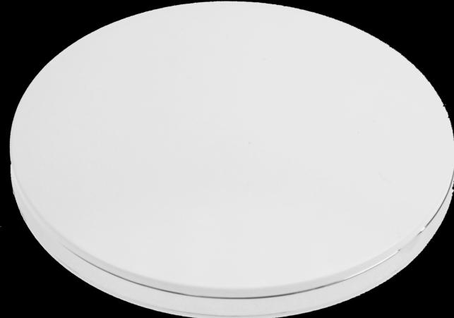 Actual product image Pocket mirror, round, white, with 2x magnification, LED lighting, 8x8 cm
