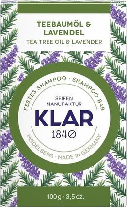 Produktbild Klar Festes Shampoo Teebaumöl & Lavendel 100 g (Festes Shampoo)