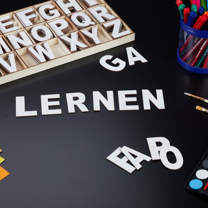 Actual product image Relaxdays 208 pcs. wooden letters