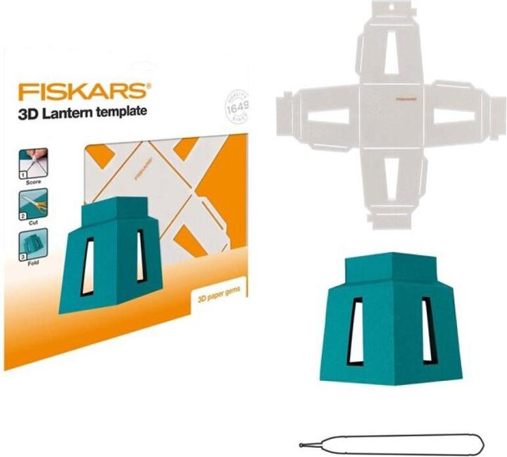 Immagine prodotto Fiskars 1059568 Stencil per lanterne gioiello di carta 3D, bianco