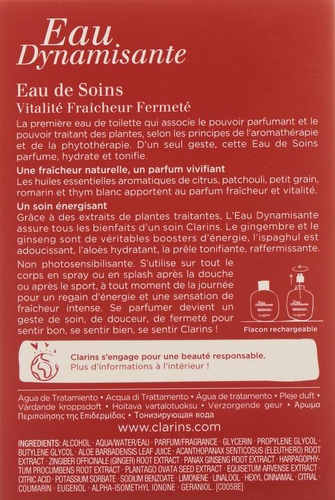 Image du produit Clarins Traitement de l'eau dynamisante (Brume corporelle, 100 ml)