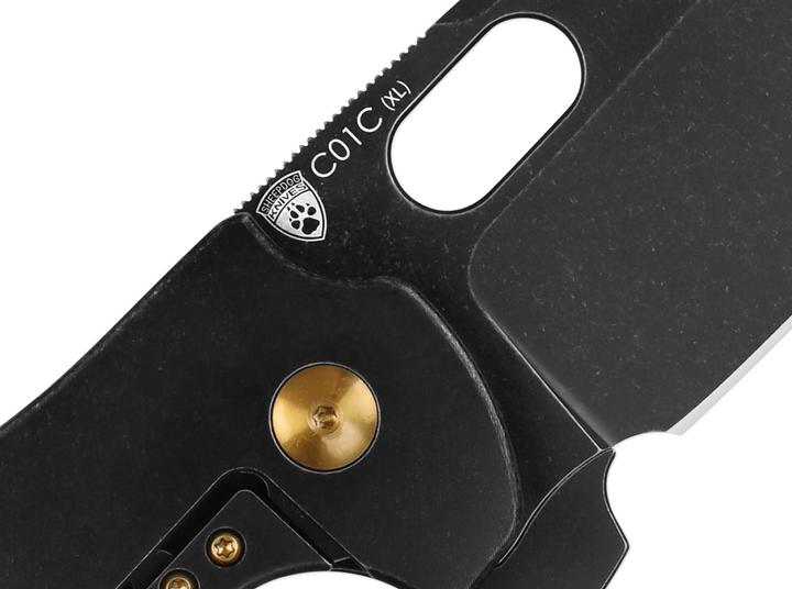 Actual product image Kizer Sheepdog C01C XL S35VN Titanium All Black (10 cm)