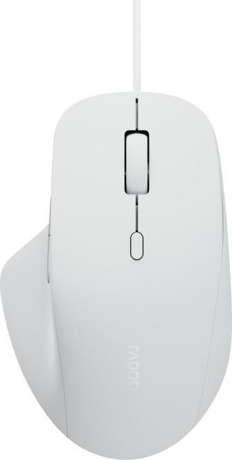 Produktbild Rapoo N500 Weiss Kabelgebundene optische lautlose Maus (Kabelgebunden)