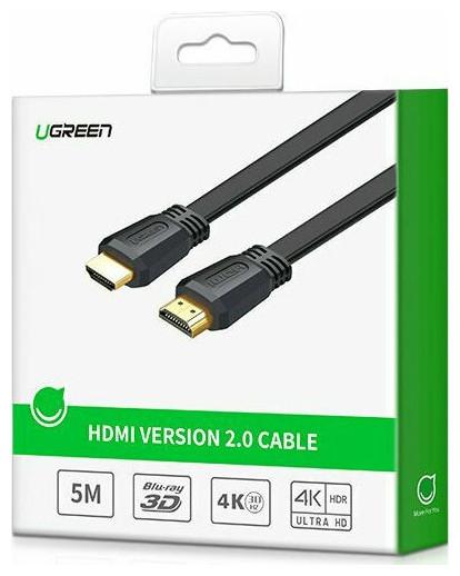 Image du produit Ugreen HDMI 2.0 bande plate 4K 1080p plaqué or (5 m, HDMI)