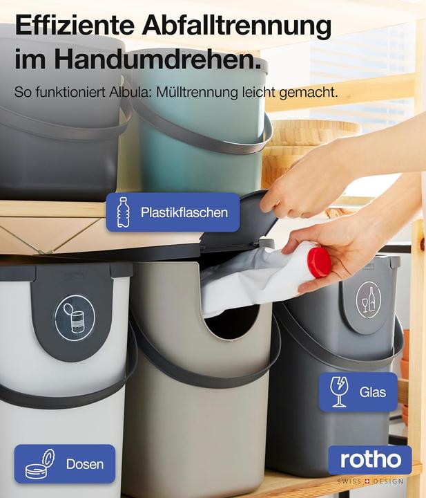 Immagine prodotto Rotho Sistema di separazione dei rifiuti Albula (25 l)
